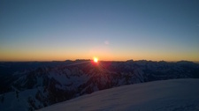 Lever De Soleil Au Mt Blanc