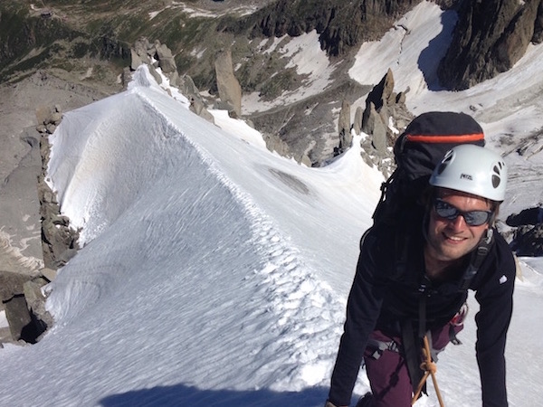 Eperon Frendo à l'Aiguille du midi, Face nord du Grand Paradis